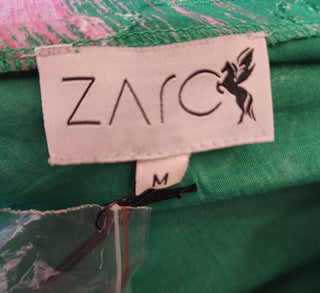 Zarc green pink cotton dress size 12