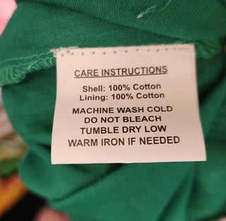 Zarc green pink cotton dress size 12