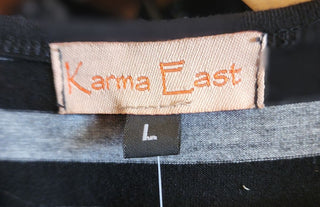 Karma East grey and black striped dress size 12