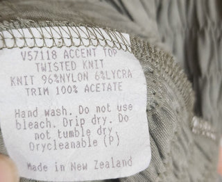 Verge green top size 12 made in NZ