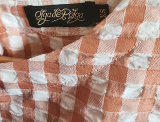 Olga De Polga pink and white cotton top size 12