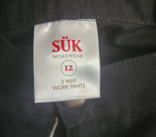 Suk Workwear black pants size 12