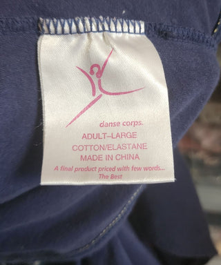 Dance Corps navy cotton elastane top size 12