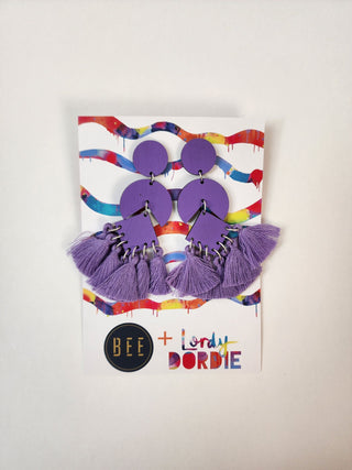 Lordy Dordie purple earrings