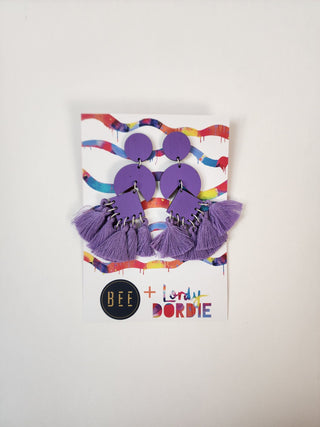 Lordy Dordie purple earrings