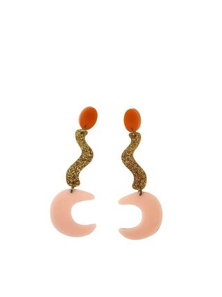 Alana Wild pink gold orange earrings