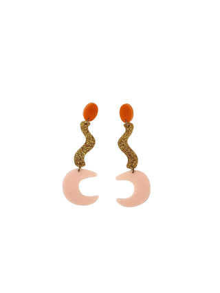 Alana Wild pink gold orange earrings