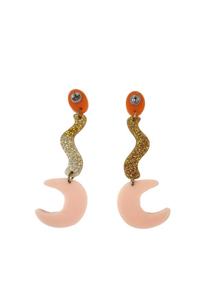 Alana Wild pink gold orange earrings
