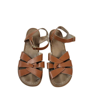 Saltwater brown leather sandals size 8