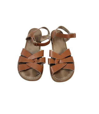 Saltwater brown leather sandals size 8