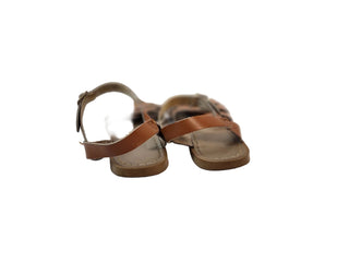 Saltwater brown leather sandals size 8