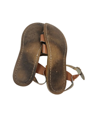 Saltwater brown leather sandals size 8
