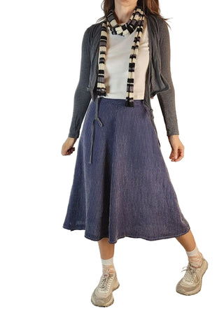 Mimco black and white striped scarf size long