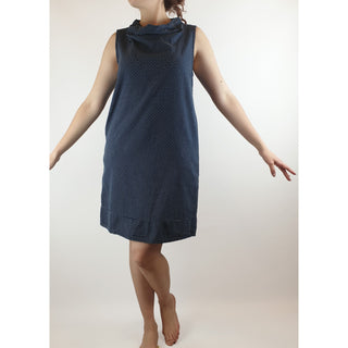 Leonard St navy sleeveless dress with lovely cowl neck size 10 Dear Little Panko preloved second hand clothes 1