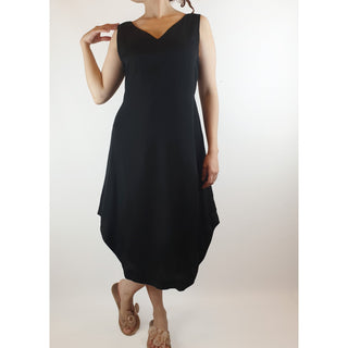 Alpha 60 black tencel sleeveless dress with cute back cutout size S (best fits 10) Dear Little Panko preloved second hand clothes 1