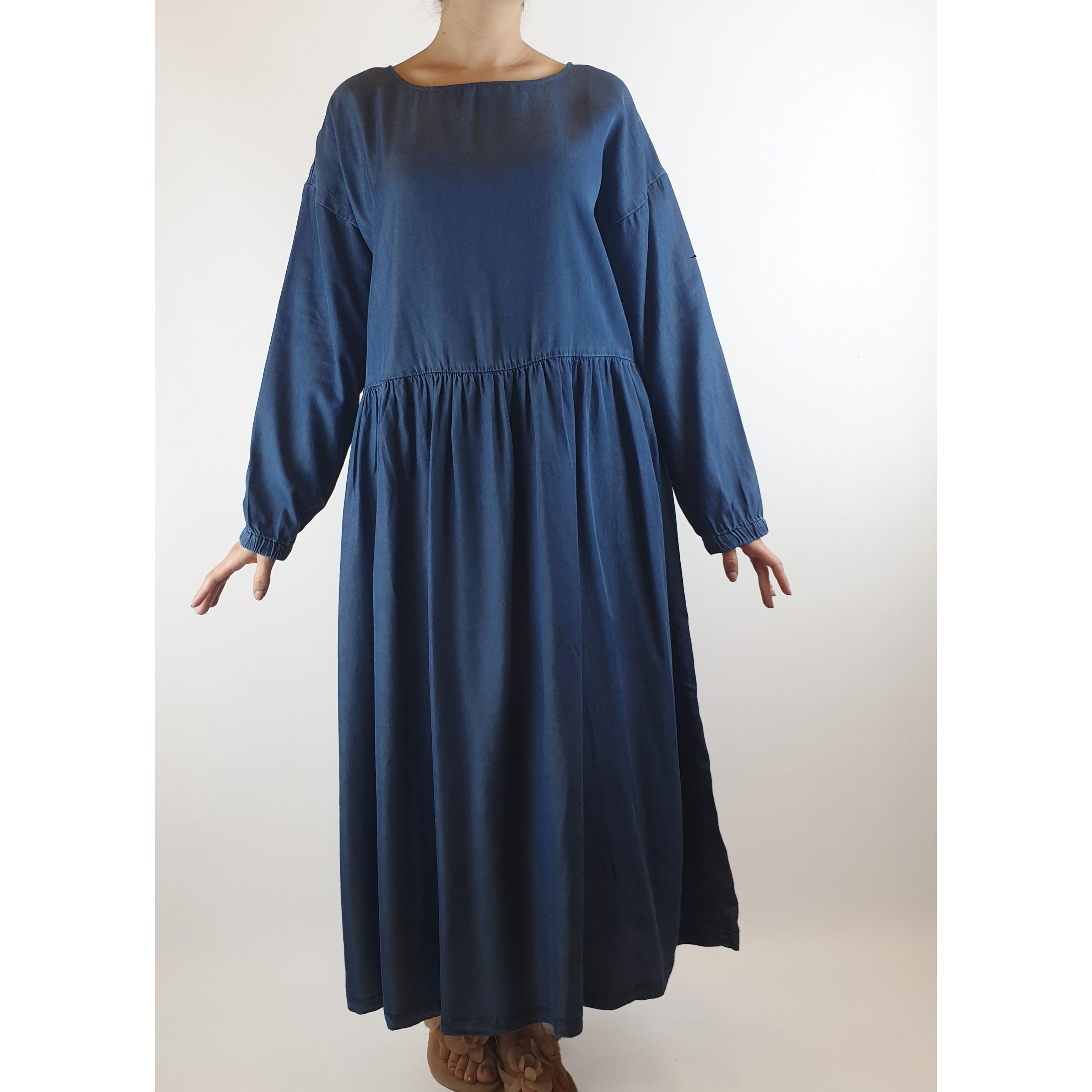 Elk denim look 100% tencel "Catja" oversize long sleeve dress size 10 Dear Little Panko Elk denim look 100% tencel "Catja" oversize long sleeve dress size 10 Dear Little Panko