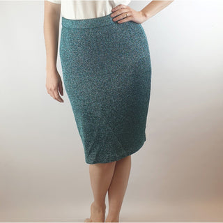 Gorman sparkly blue fine knit pencil skirt size 10 Gorman preloved second hand clothes 1