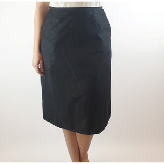 Saville Street Studio black cotton skirt with subtle dark grey print size S (best fits 10) Unknown preloved second hand clothes 2