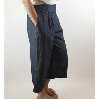 Ena Designs denim look skort/culottes with pockets size 1 (best fits size 10) Ena Designs preloved second hand clothes 4