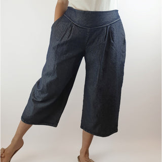 Ena Designs denim look skort/culottes with pockets size 1 (best fits size 10) Ena Designs preloved second hand clothes 2