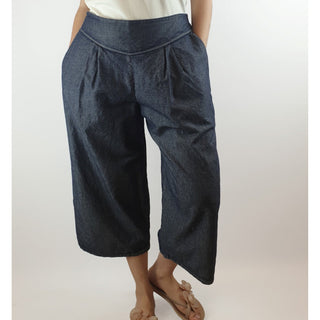 Ena Designs denim look skort/culottes with pockets size 1 (best fits size 10) Ena Designs preloved second hand clothes 3