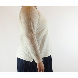 Little Lies cream light weight knit jumper size L (best fits size 14) Little Lies preloved second hand clothes 5