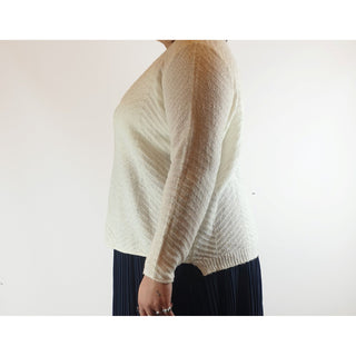 Little Lies cream light weight knit jumper size L (best fits size 14) Little Lies preloved second hand clothes 4