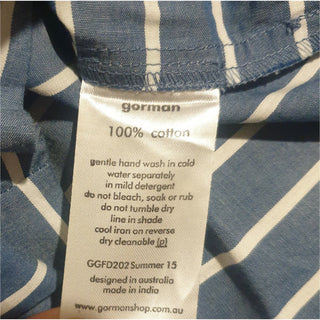Gorman striped blue and white playsuit size 6 (fits 6-8) gorman-striped-blue-and-white-playsuit-size-6-fits-6-8