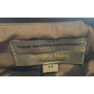 Veronica Maine pre-owned grey print a-line skirt size 14 Veronica Maine preloved second hand clothes 9