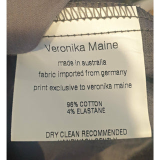 Veronica Maine pre-owned grey print a-line skirt size 14 Veronica Maine preloved second hand clothes 10