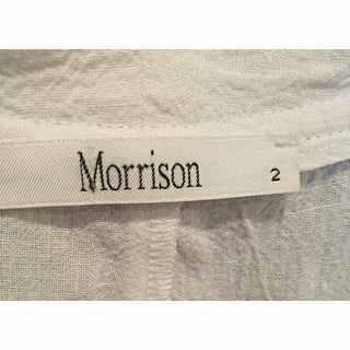 Morrison white linen playsuit with pockets and waist tie size 2 (best fits 12) Morrison preloved second hand clothes 8