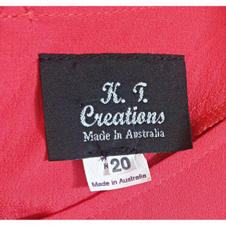K.T.Creations red/coral red top size 20 (fits 16+) Unknown preloved second hand clothes 7