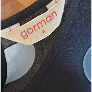 Gorman navy sleeveless top with blue polka dots size 6 Gorman preloved second hand clothes 8