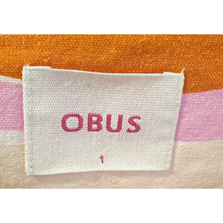 Obus pink striped sleeveless cropped top size 1 (best fits 8) Obus preloved second hand clothes 7