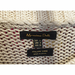 Massimo Dutti silver and cream knit jumper size S (best fits size 10) Unknown preloved second hand clothes 6