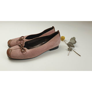 Gabor Pink suede leather flats with brown leather accents size 37 Gabor preloved second hand clothes 7