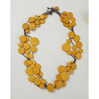 Elk yellow cluster beaded necklace Elk preloved second hand clothes 5