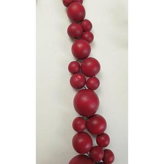 Elk red spherical wooden beaded necklace Dear Little Panko preloved second hand clothes 6