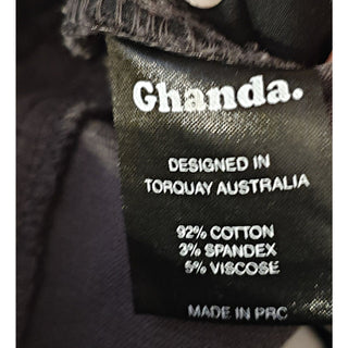 Ghanda charcoal cord pants with slight flared legs size 10 Ghanda preloved second hand clothes 10