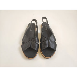 Midas "Juggle" black leather flat slingbacks size 37 Dear Little Panko preloved second hand clothes 2