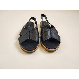 Midas "Juggle" black leather flat slingbacks size 37 Dear Little Panko preloved second hand clothes 3