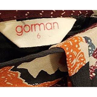 Gorman 100% silk oriental print skirt size 6 Gorman preloved second hand clothes 8