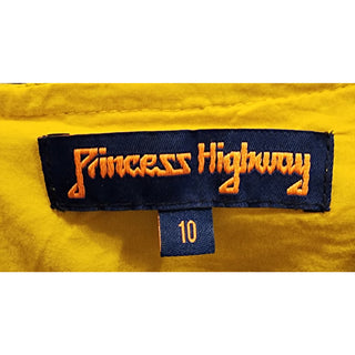 Princess Highway mustard perforated cotton tee shirt dress size 10 Princess Highway preloved second hand clothes 8