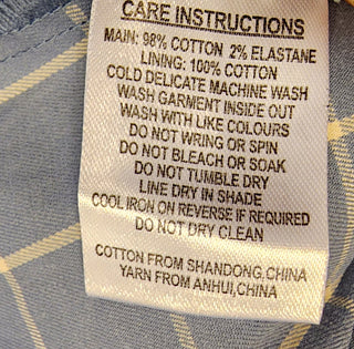 Princess Highway blue and white checked sleeveless dress size 12 (fits size 10-12) Princess Highway preloved second hand clothes 11