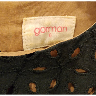 Gorman black sleeveless dress with perforated pattern size 8 (best fits size 6-8) Dear Little Panko preloved second hand clothes 8