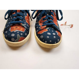 Adidas x Stan Smith second hand blue and orange embroydered laceup shoes size 38.5 Adidas preloved second hand clothes 5