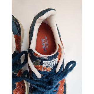 Adidas x Stan Smith second hand blue and orange embroydered laceup shoes size 38.5 Adidas preloved second hand clothes 6