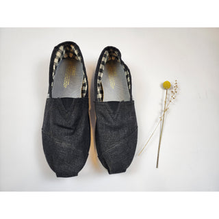 Toms dark grey/charcoal slip on shoes size 11 Dear Little Panko preloved second hand clothes 2