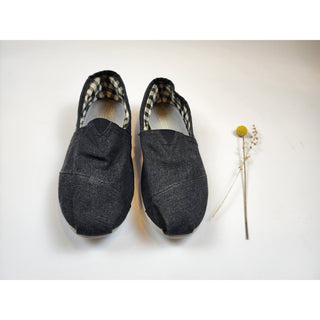 Toms dark grey/charcoal slip on shoes size 11 Dear Little Panko preloved second hand clothes 4