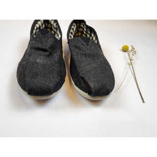 Toms dark grey/charcoal slip on shoes size 11 Dear Little Panko preloved second hand clothes 5